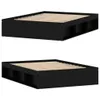 The Living Store Bettgestell Schwarz 135x190 cm Produktbild-Vorschau 4