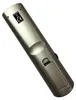 The back of a silver remote control is shown against a white background. Produktbild-Vorschau