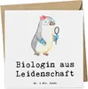 Mr. & Mrs. Panda Glückwunschkarte Biologin Leidenschaft - Produktbild-Vorschau 1