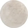 A round, beige rug shown from a top-down perspective against a white background. Produktbild-Vorschau