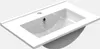 A white ceramic sink with a countertop and a drain. Produktbild-Vorschau