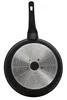 The underside of a black frying pan with a textured silver bottom. Produktbild-Vorschau