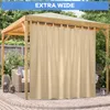 Outdoor Vorhang Wetterfest mit Klett-Schlaufen, B254xH213cm Produktbild-Vorschau 6
