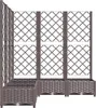 vidaXL květináč s mříží hnědý 120x120x121,5 cm PP Náhled obrázku produktu 5