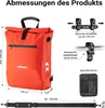 Wiltec 3 in 1 Gepäckträgertasche rot, Fahrradtasche Produktbild-Vorschau 3