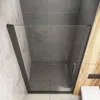 90x200cm Schwarz Duschtür Duschkabine Nischentür Produktbild-Vorschau 3