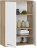 Armoire suspendue incurvée en laminé chêne Sonoma et blanc Voir les images du produit 2