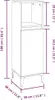 VidaXL 3185549, Grau, Eiche, Metall, Holz, 650 mm, 330 mm, Produktbild-Vorschau 11