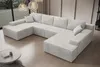 Ecksofa Couch U-Form mit Schlaffunktion, POSO-Stoff Produktbild-Vorschau 4