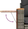 vidaXL 8-tlg. Garten-Sofagarnitur mit Kissen Grau Poly Produktbild-Vorschau 8