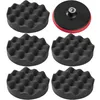 tectake® 6-teiliges Polierschwamm-Set mit M14 Polierteller Produktbild-Vorschau 1