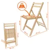 Holz Klappstuhl natur belastbar bis 100 kg - 79 x 59 cm - Produktbild-Vorschau 2