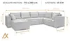 AX LIVING Lovere ecksofas groß 314 cm weiß grau Produktbild-Vorschau 7
