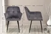 2er Set Esszimmerstuhl HLO-CP15 Samt  grau Produktbild-Vorschau 2