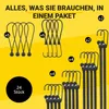 Set mit 28 Bungee-Seilen, schwarz, 12 Stück (schwarzer Produktbild-Vorschau 3