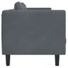 Sofa mit Kissen 3-Sitzer Dunkelgrau Samt Produktbild-Vorschau 5