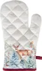 Clayre & Eef Ofenhandschuh 18x30 cm Weiß Rot Baumwolle Produktbild-Vorschau 1