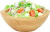 Relaxdays Salatschüssel, Bambus, oval, HxBxT: 8 x 20 x 18 Produktbild-Vorschau 1