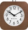 Navaris Analog Holz Wecker mit Snooze - Retro Uhr Viereck Produktbild-Vorschau 7