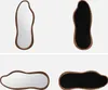 Four views of an organic-shaped mirror with a wooden frame against a white background. Anteprima dell’immagine prodotto
