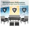 SVITA DENVER Polyrattan Gartenmöbel Set Essgruppe Lounge Produktbild-Vorschau 3