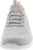 A close-up, front view of a gray Skechers shoe. Produktbild-Vorschau