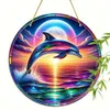 GKA XL Sonnenfänger Delfin bunt 20 cm Buntglas Lichtfänger Produktbild-Vorschau 4