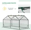 Outsunny skleník s oknem, PE síťová fólie, skleník na Náhled obrázku produktu 5