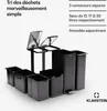 Klarstein Tiyo 3-en-1 Poubelle - 60 L tri sélectif avec Voir les images du produit 2