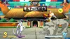 A scene from a fighting video game, showing two characters in combat in front of a building. Produktbild-Vorschau