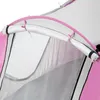 Close-up view of the opening of a pink beach tent. Produktbild-Vorschau