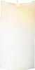 A white LED candle with a flickering flame. Produktbild-Vorschau