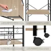 A collage of four images showcasing different features of a serving trolley. Náhled obrázku produktu