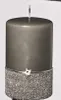 4 Kerzen Stumpen Holy Grau 10 x 6 cm, Weihnachtskerzen, Produktbild-Vorschau 1