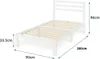 Bettgestell mit Maßangaben – 200 cm Länge, 90 cm Breite, 96 cm Höhe und 35,5 cm Rahmenhöhe.
 Produktbild-Vorschau