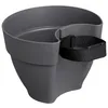 elho® Vibia campana Fallrohr Pflanzgefäß Anthrazit 22 cm - Produktbild-Vorschau 5