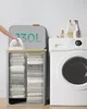 SONGMICS Koš na prádlo s víkem, 2 přihrádky, 130 l, Náhled obrázku produktu 3