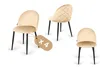 Ensemble de 4 chaises de salle à manger "Gloria", velours Voir les images du produit 1