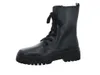 A black lace-up boot is shown against a white background. Produktbild-Vorschau