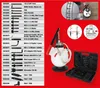 A collage of images showing a fluid transfer system, adapters, and a case, with accompanying text listing part numbers and compatibility. Podgląd zdjęcia produktu