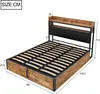 MODFU Doppelbett ohne Matratze 180x200 Bettgestell mit USB Produktbild-Vorschau 7