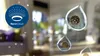 Split image showing a logo and abstract representation of nano-cloud technology on one side, and magnified droplets with particles on the other, set against a blurred indoor background. Podgląd zdjęcia produktu