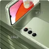 Close-up shots of a transparent phone case, highlighting its thickness at different points. Produktbild-Vorschau