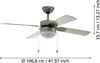 EGLO Deckenventilator Gelsina, 4 Flügel Ventilator mit Produktbild-Vorschau 3
