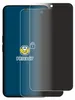 A privacy screen protector for a smartphone, shown with a graphic overlay. Produktbild-Vorschau