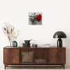 Wanduhr - Quadrat - Glasuhr - Blume Holz Pflanze - 30x30cm Produktbild-Vorschau 7