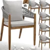 A collage of outdoor chairs with cushions, some showing water droplets on the ground. Náhled obrázku produktu