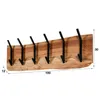 Wandgarderobe Garderobe Edge 2x6 Haken / Massiv Akazie Produktbild-Vorschau 7