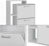 Botník Vicco Orlando Bílá 80 x 128.3 cm se 3 přihrádkami, Náhled obrázku produktu 6