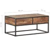 vidaXL Tavolino 90x50x40 cm Legno di acacia grezzo Anteprima dell’immagine prodotto 5